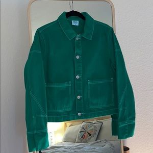 BDG Green Cropped Chore Jacker sz. M